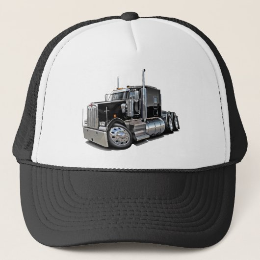 Kenworth w900 Black Truck Trucker Pet (Voorkant)