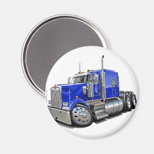 Kenworth w900 Blue Truck Magneet (Voorkant / Achterkant)
