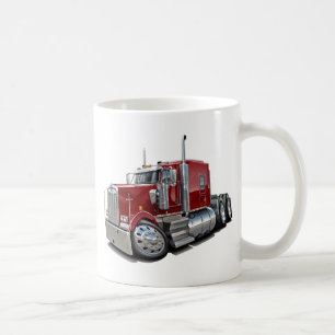 Kenworth w900 Maroon Truck Koffiemok