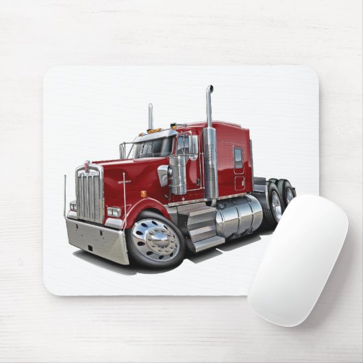 Kenworth w900 Maroon Truck Muismat (Met muis)