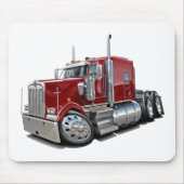 Kenworth w900 Maroon Truck Muismat (Voorkant)