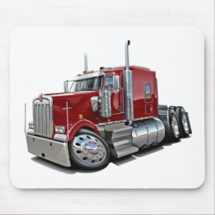 Kenworth w900 Maroon Truck Muismat