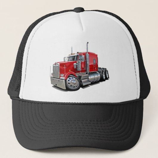 Kenworth w900 Red Truck Trucker Pet (Voorkant)