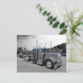 Kenworth W900A Flatbed Briefkaart (Staand voorkant)