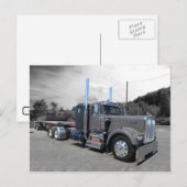 Kenworth W900A Flatbed Briefkaart (Voorkant / Achterkant)