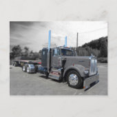 Kenworth W900A Flatbed Briefkaart (Voorkant)