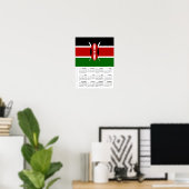 Kenya 2026 Calendar, Large, Kenyan Flag Poster (Thuiskantoor)