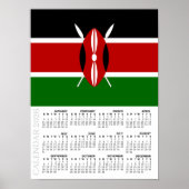 Kenya 2026 Calendar, Large, Kenyan Flag Poster (Voorkant)