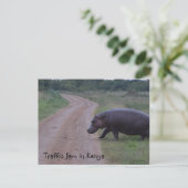 Kenya Africa Traffic Jam Hippo Briefkaart (Staand voorkant)