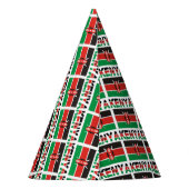 Kenya and Kenyan Flag Tiled with Your Name Feesthoedjes (Achterkant)