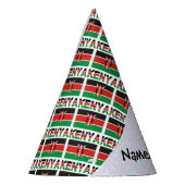 Kenya and Kenyan Flag Tiled with Your Name Feesthoedjes (Links)