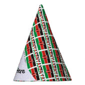 Kenya and Kenyan Flag Tiled with Your Name Feesthoedjes (Rechts)