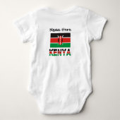 Kenya and Kenyan Flag Tiled with Your Name Romper (Achterkant)