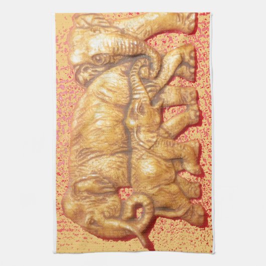 Kenya Beauful animal safari-olifanten Theedoek (Verticaal)