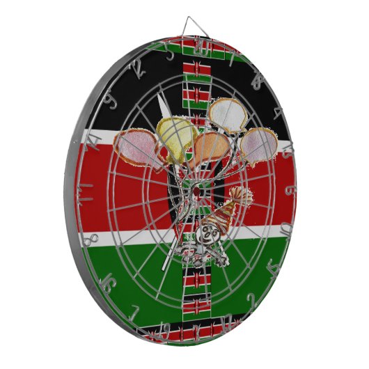 Kenya Birthday Dartbord (Voorkant Links)