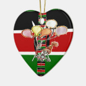 Kenya Birthday Keramisch Ornament (Links)