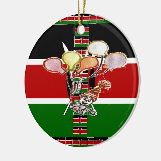 Kenya Birthday Keramisch Ornament (Links)