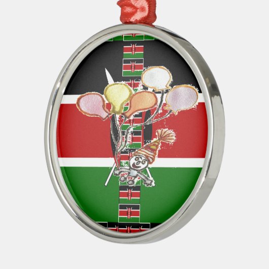 Kenya Birthday Metalen Ornament (Links)