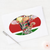 Kenya Birthday Ovale Sticker (Envelop)