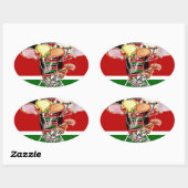 Kenya Birthday Ovale Sticker (Vel)