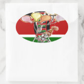 Kenya Birthday Ovale Sticker (Tas)