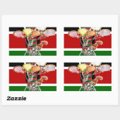 Kenya Birthday Rechthoekige Sticker (Vel)