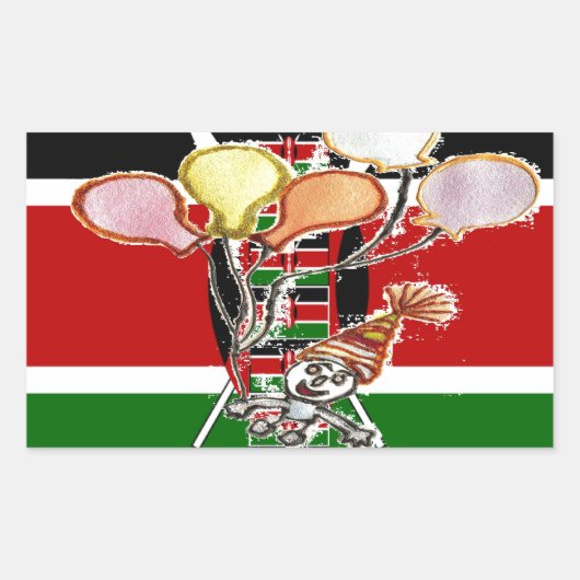 Kenya Birthday Rechthoekige Sticker (Voorkant)