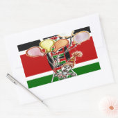 Kenya Birthday Rechthoekige Sticker (Envelop)
