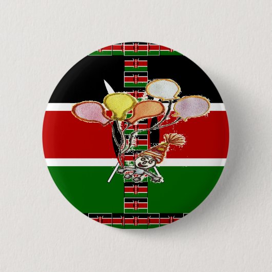 Kenya Birthday Ronde Button 5,7 Cm (Voorkant)