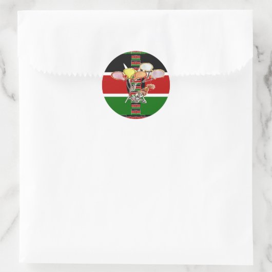 Kenya Birthday Ronde Sticker (Tas)