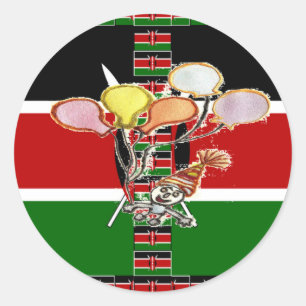 Kenya Birthday Ronde Sticker