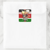 Kenya Birthday Vierkante Sticker (Tas)