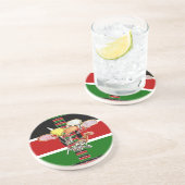 Kenya Birthday Zandsteen Onderzetter (Zijkant)