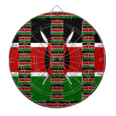 Kenya Black red green Dartbord (Voorkant)