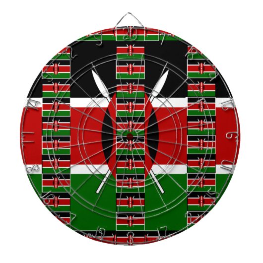 Kenya Black red green Dartbord (Voorkant)