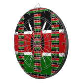 Kenya Black red green Dartbord (Voorkant Rechts)