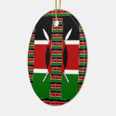 Kenya Black red green Keramisch Ornament (Links)