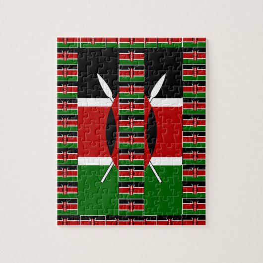 Kenya Black red green Legpuzzel (Verticaal)