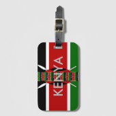 Kenya Black Red Green Vlaggen lijsten Bagagelabel (Voorkant (verticaal))