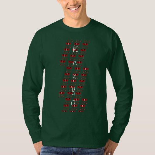 Kenya Black Red Green Zee Collectie T-shirt (Voorkant)