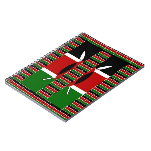 Kenya Black rode, groene vlagkleuren Notitieboek (Linkerzijde)