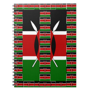 Kenya Black rode, groene vlagkleuren Notitieboek