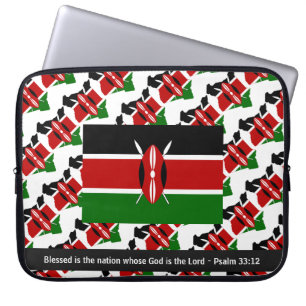 KENYA Blessed Nation Christelijke laptop Sleeve