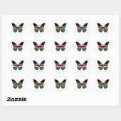 Kenya Butterfly vlag Ronde Sticker (Vel)