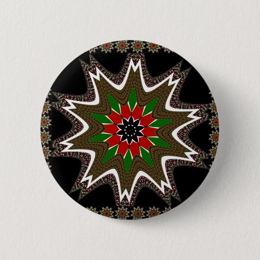 Kenya Coffee-ontwerp met bruine rand Ronde Button 5,7 Cm (Voorkant)