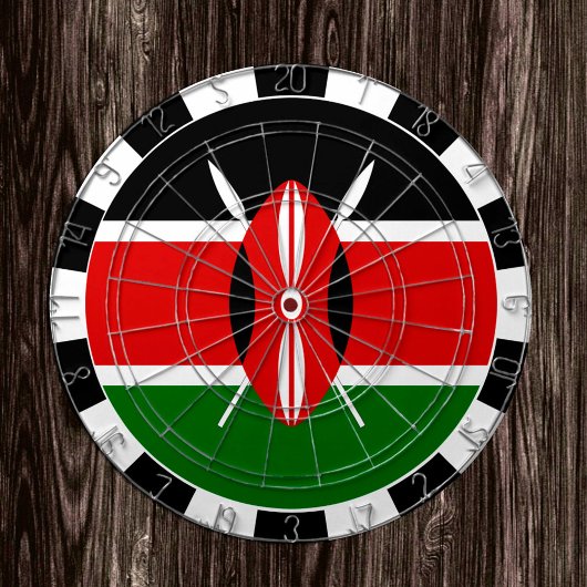 Kenya Dartboard en Keniaanse vlag/spelraad Dartbord
