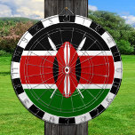 Kenya Dartboard en Keniaanse vlag/spelraad Dartbord<br><div class="desc">Dartboard: Kenia & Kenyan vlag,  liefhebbers van plezier in het gezin - hou van mijn land,  zomergames,  feestdag,  vaders dag,  verjaardagsfeest,  universiteitsstudenten/sportfans</div>