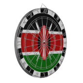 Kenya Dartboard en Keniaanse vlag/spelraad Dartbord (Voorkant Links)