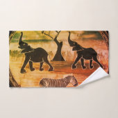 Kenya Elephants en Zebra-migratie Bad Handdoek (Handdoek)