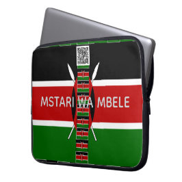 Kenya Erfgoed Mstari wa Mbele Front Line QR Verhaa Laptop Sleeve